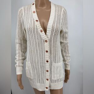 Rodarte Rodarite White Knit Sweater Size M